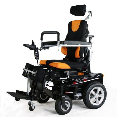 威之群（电动站立+座椅升降）电动站立轮椅1035老年残疾人可升降站立后躺电动代步轮椅车1023-35标配