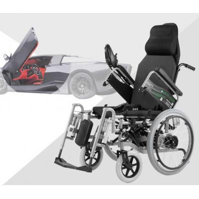 贝珍BZ-6113 电动轮椅车 可抬腿后躺 自动刹车 老年残疾人代步车 锂电池12安